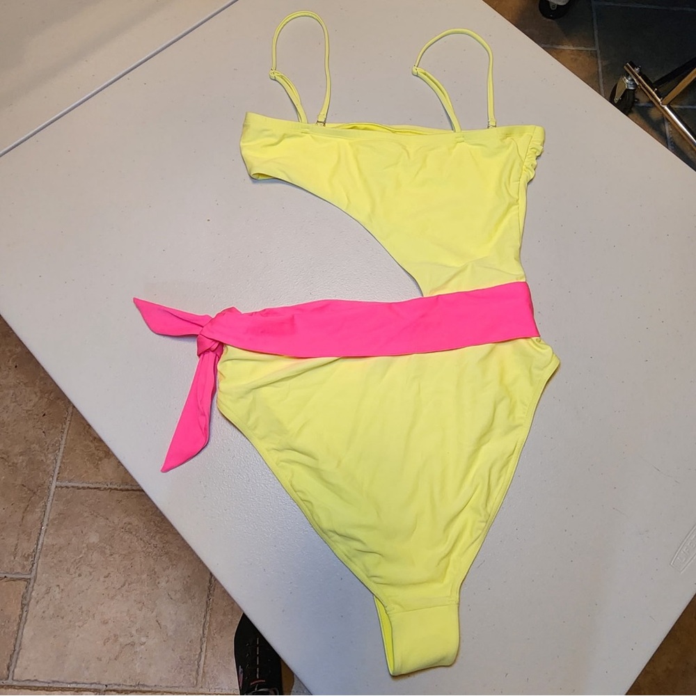 NWT Ramy Brook Gigi Colorblock Monokini Cut Out Swimsuit Resortwear Vacation - Picture 6 of 8